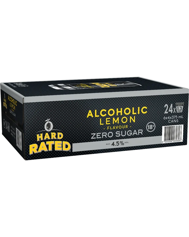 Hard Rated Alcoholic Lemon No Sugar 4PK