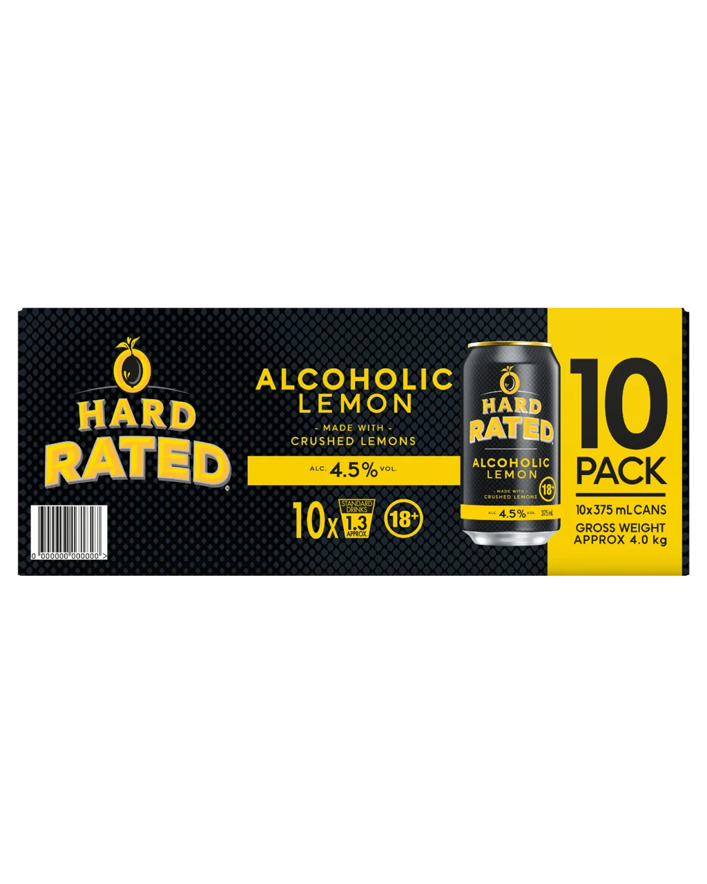 Hard Rated Alcoholic Lemon 10PK