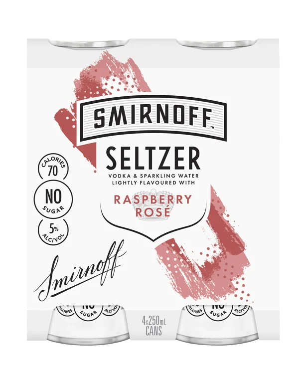 Smirnoff Raspberry Seltzer Can