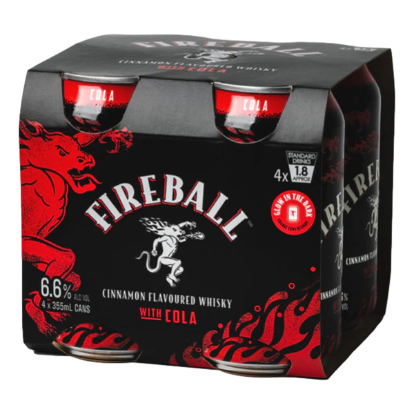 Fireball With Cola Can