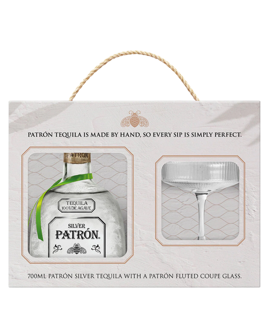 Patron Silver Tequila & Glass Coupe Gift Pack