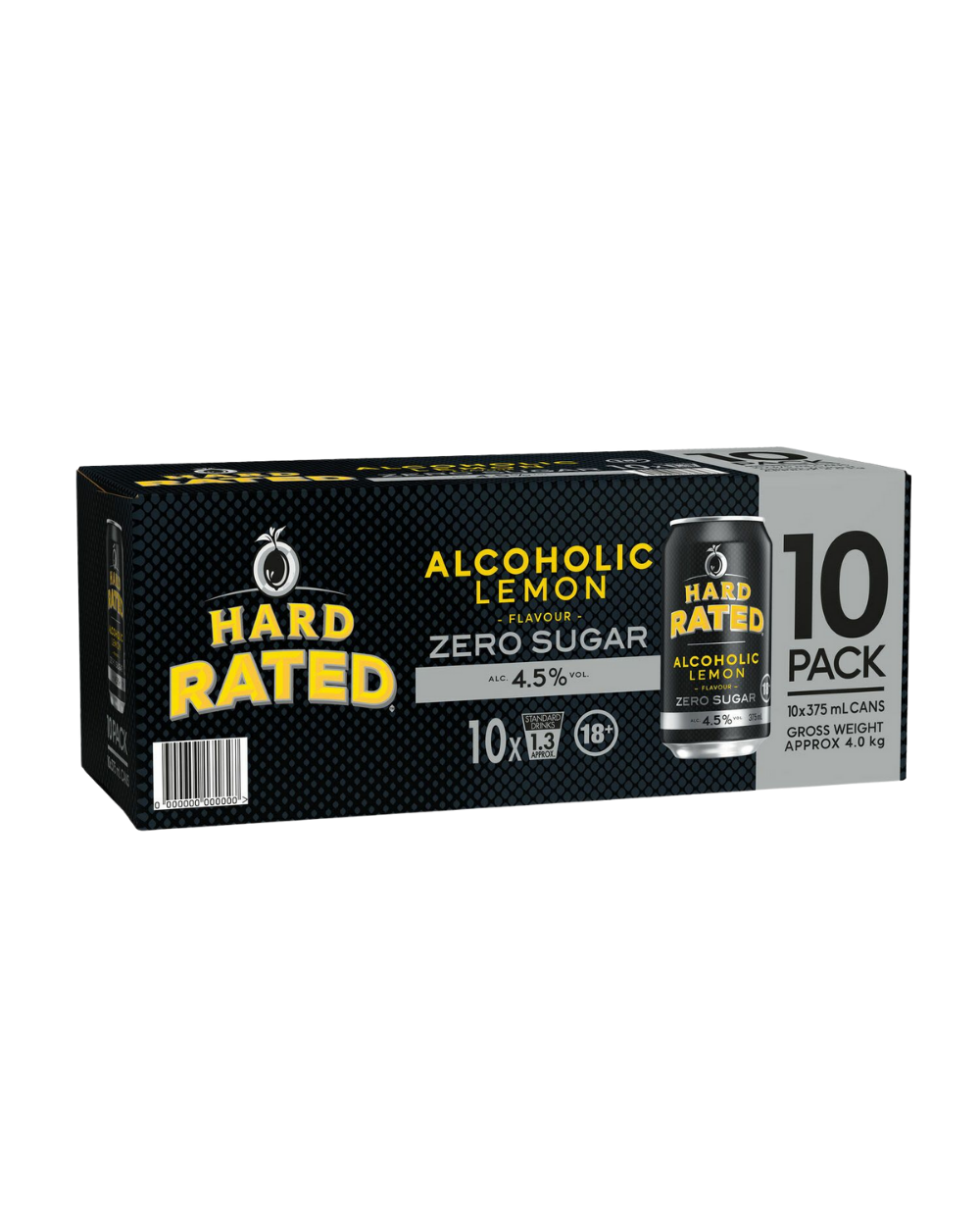 Hard Rated Alcoholic Lemon No Sugar 10PK
